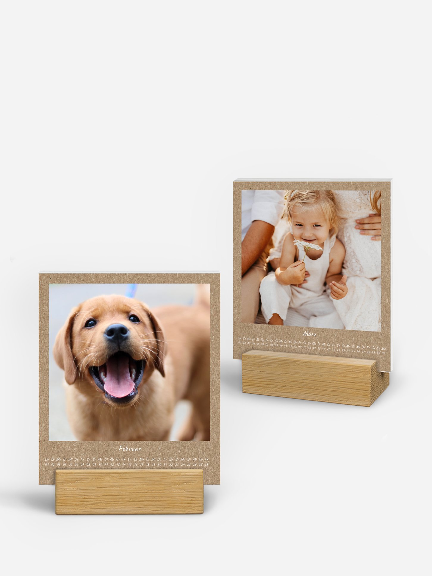 Tischkalender Retrofoto Kraftpapier
