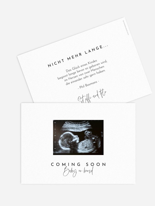 Schwangerschaftskarten Coming Soon