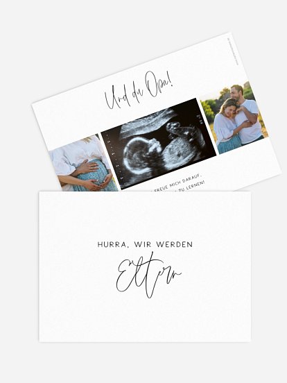 Schwangerschaftskarten Hurra, wir werden Eltern