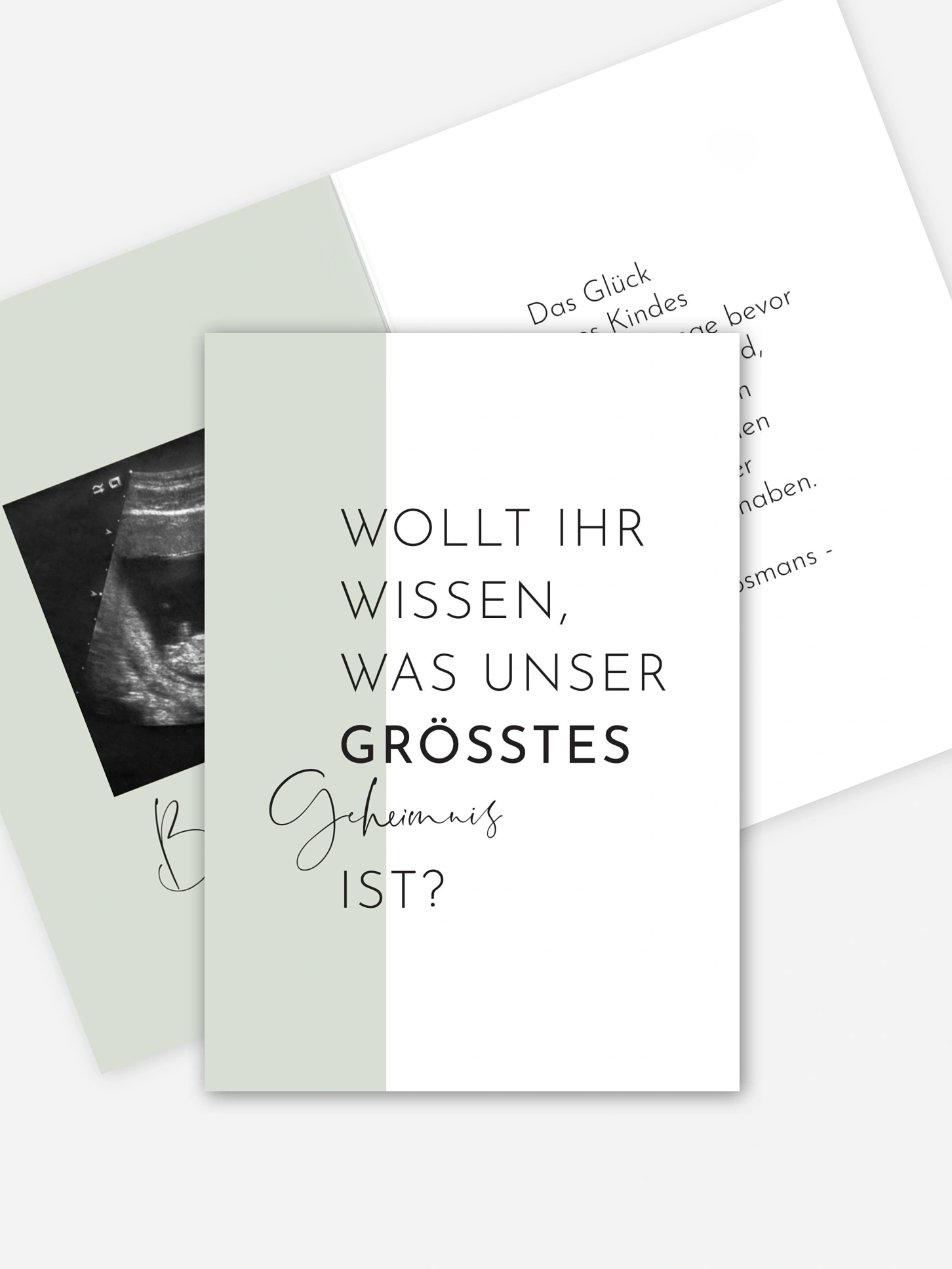 Schwangerschaftskarten Großes Geheimnis