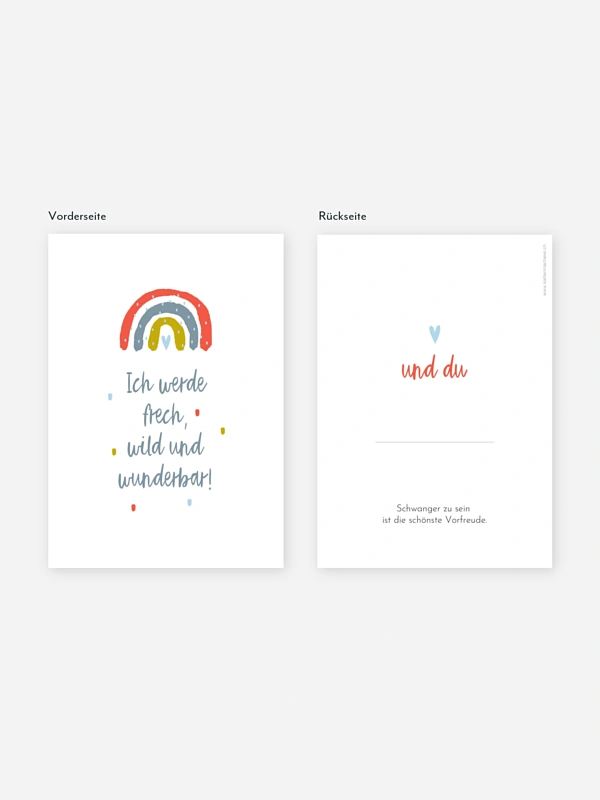Schwangerschaftskarten Over the Rainbow