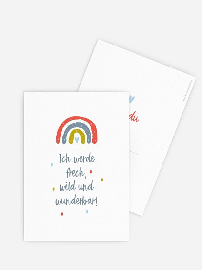 Schwangerschaftskarten Over the Rainbow