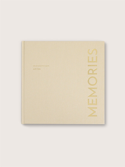 Fotobuch mit Stoffeinband Memories