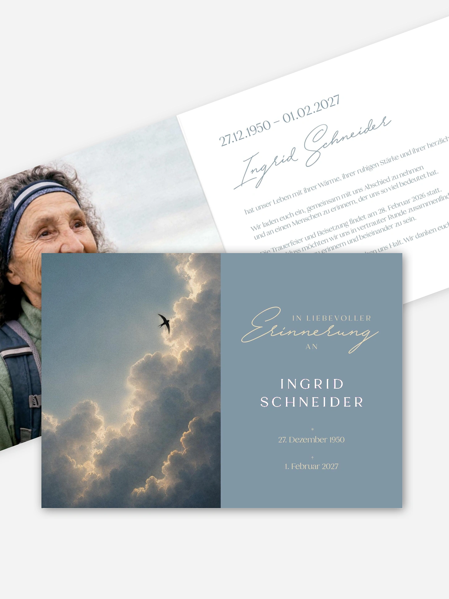 Trauerkarte Sanfte Landschaften