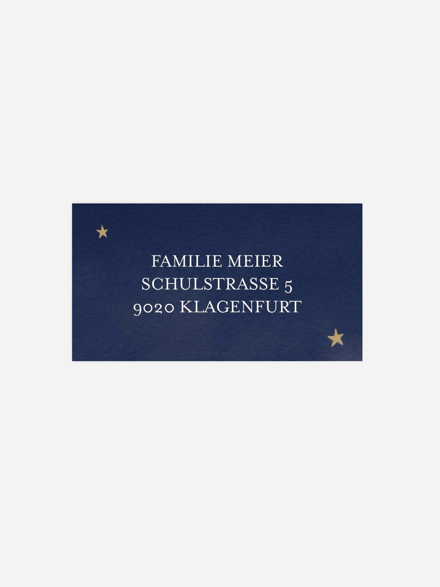 Empfängeraufkleber Trauer Unser kleiner Stern
