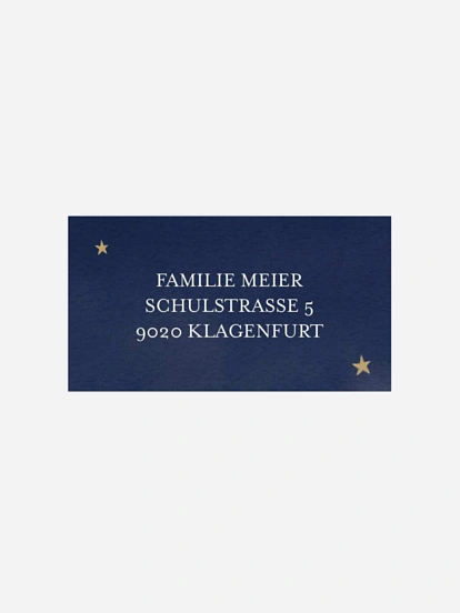 Empfängeraufkleber Trauer Unser kleiner Stern