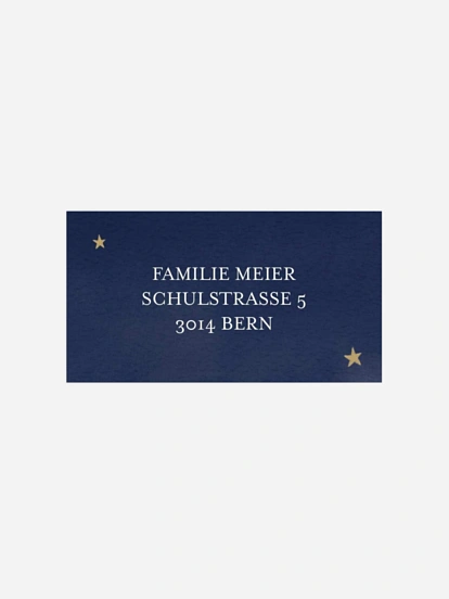 Empfängeraufkleber Trauer Unser kleiner Stern