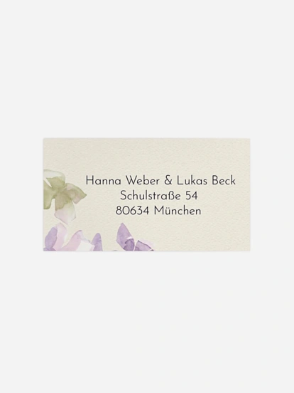 Empfängeraufkleber Trauer Blütenschleier