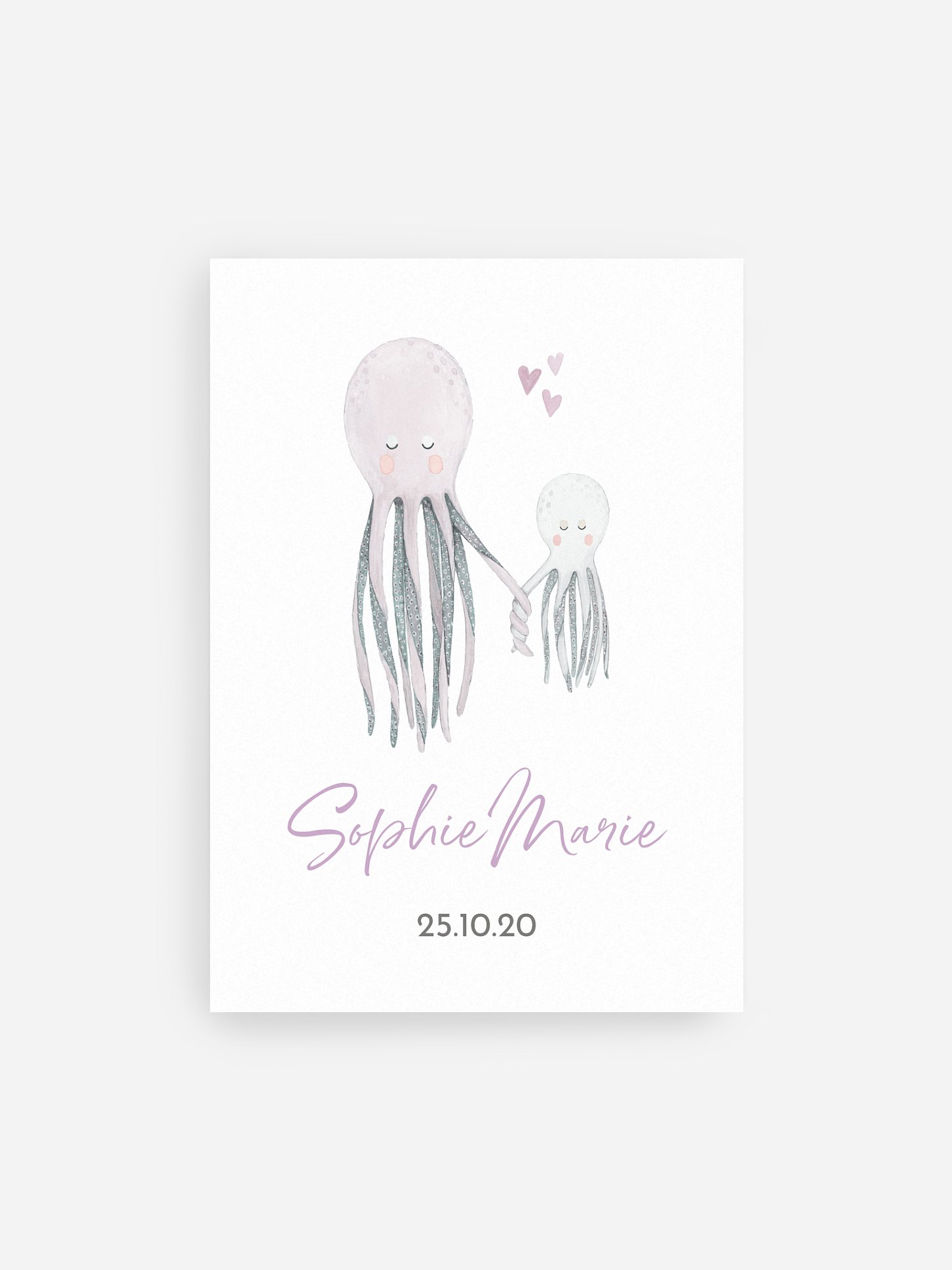 Poster Geburt Kleine Krake