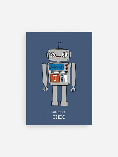 Poster Geburt Robot