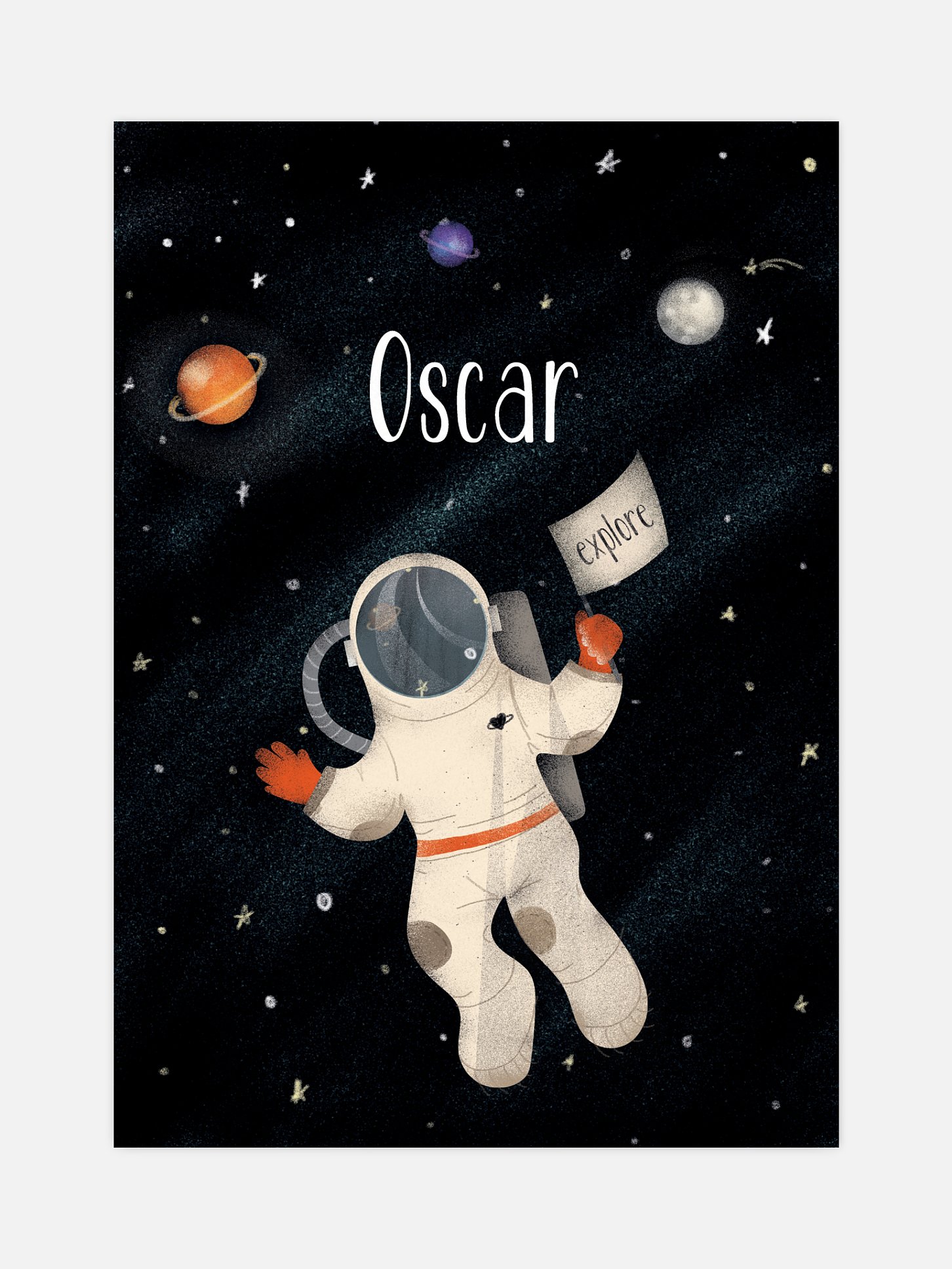 Poster Geburt Astronaut