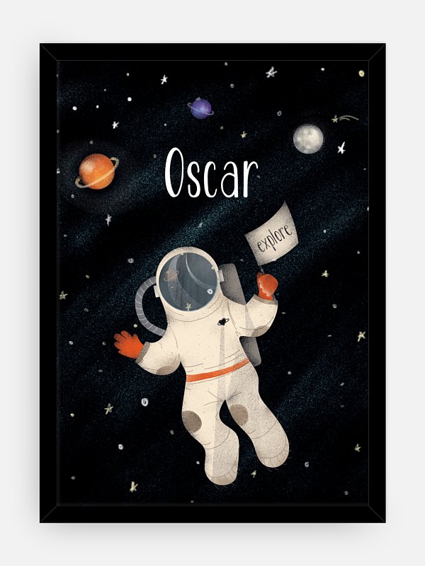 Poster Geburt Astronaut