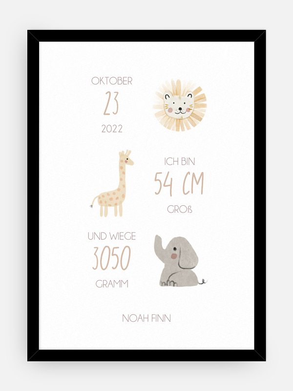 Poster Geburt Ahoi Tierchen