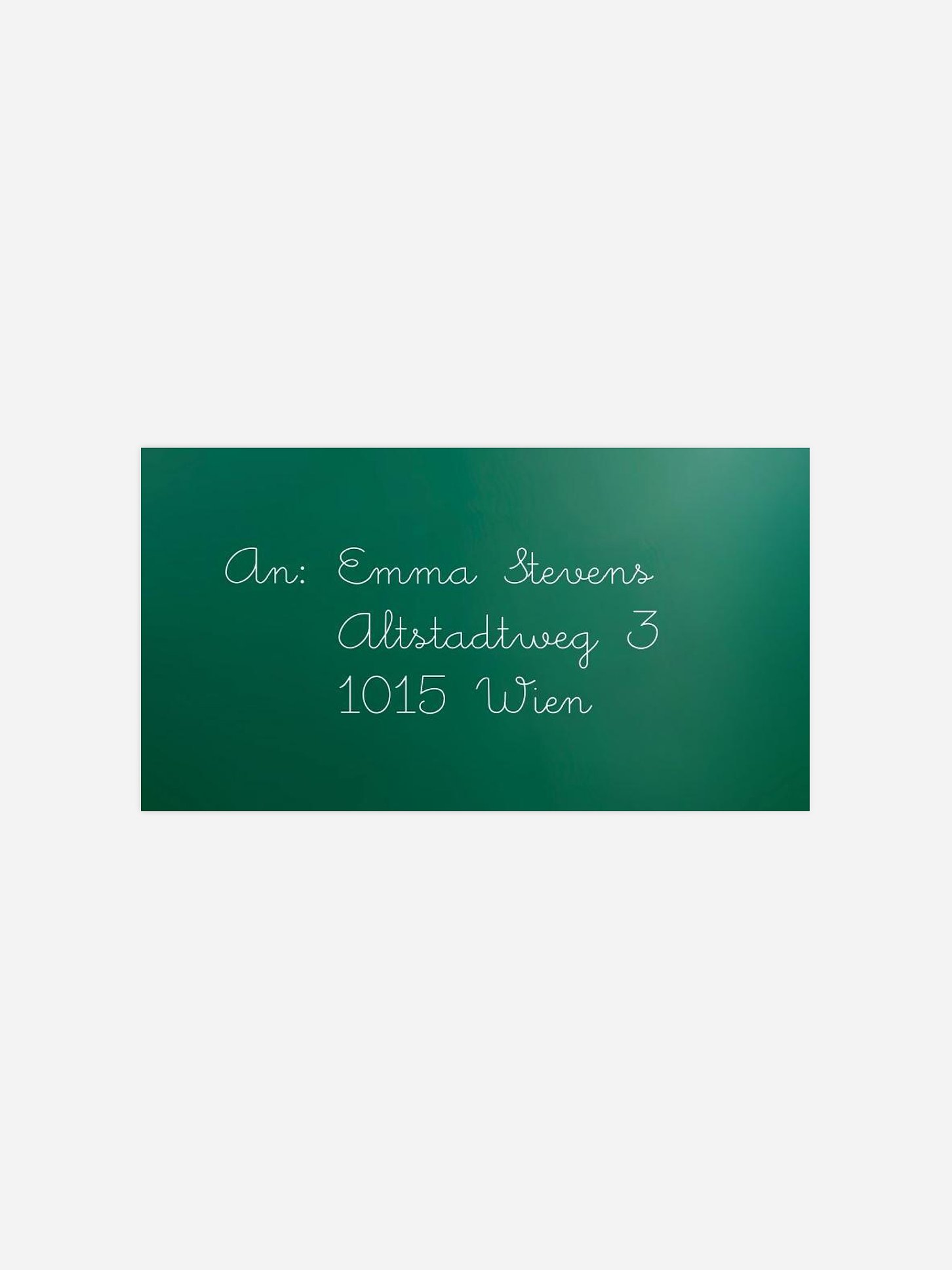 Empfängeraufkleber Einschulung Schultafel