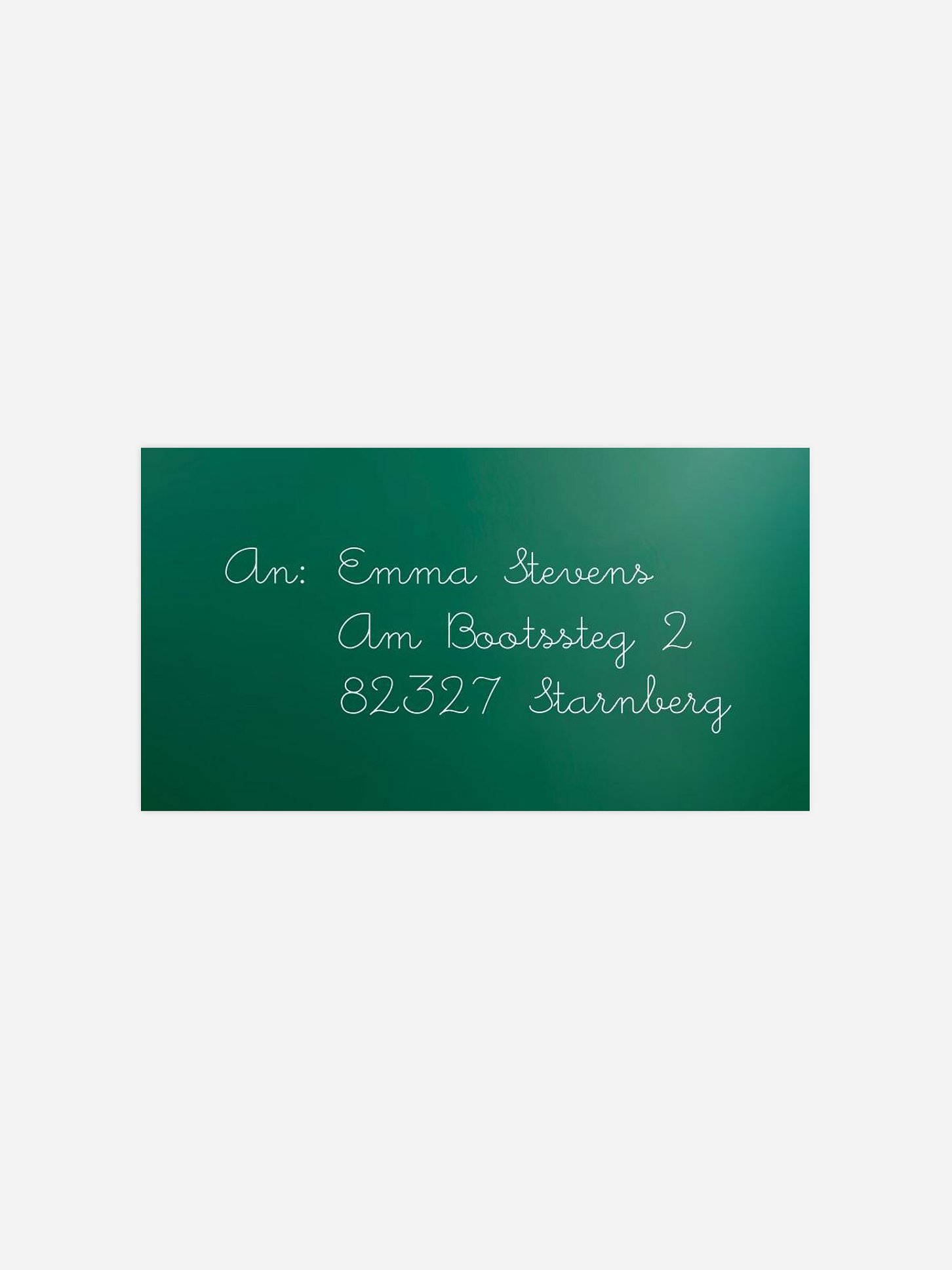 Empfängeraufkleber Einschulung Schultafel