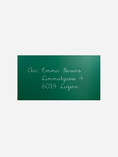 Empfängeraufkleber Einschulung Schultafel