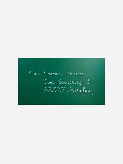 Empfängeraufkleber Einschulung Schultafel