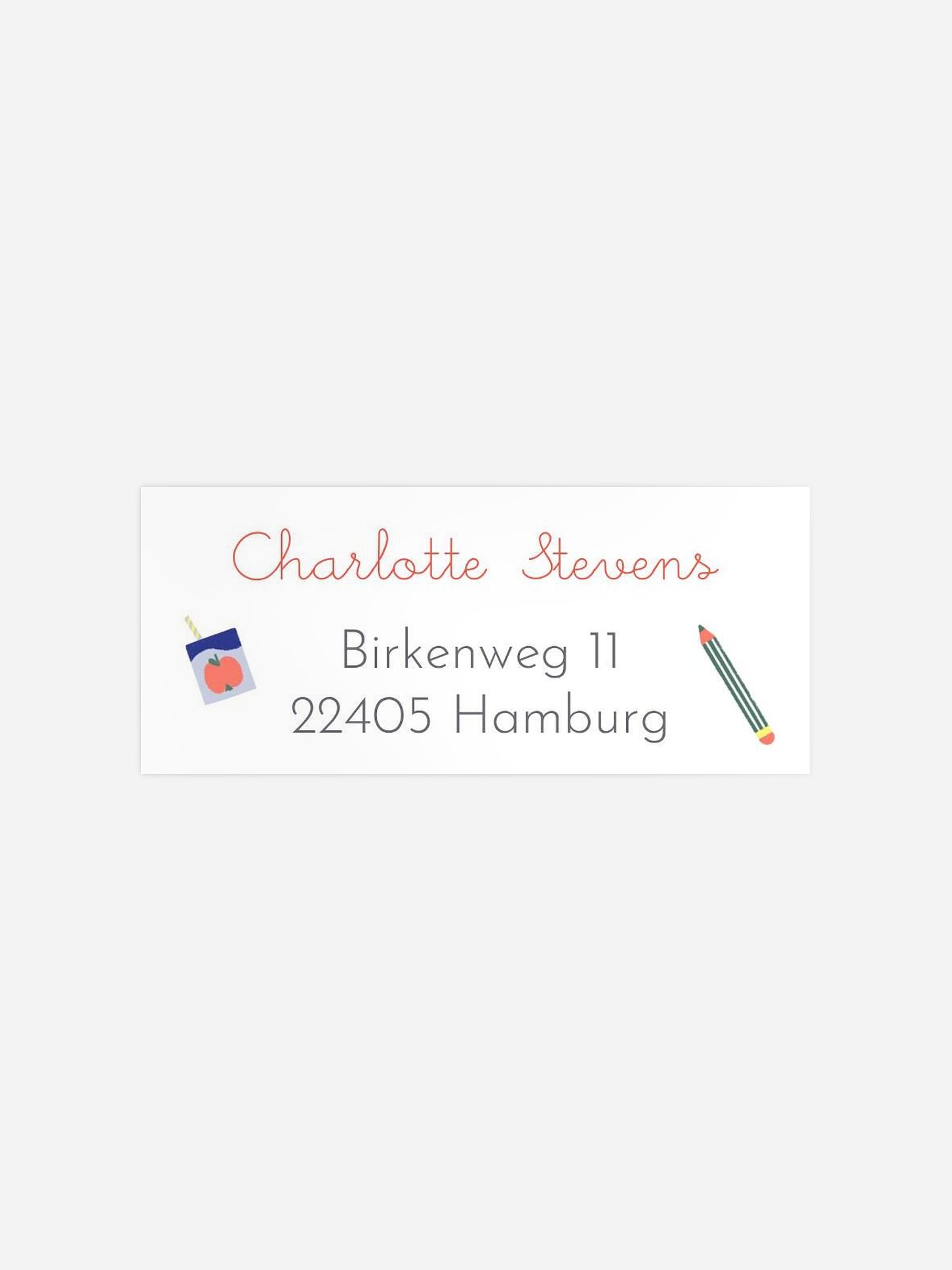 Absenderaufkleber Einschulung Ratzefummel