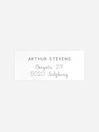 Absenderaufkleber Einschulung Schulkind