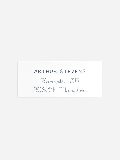 Absenderaufkleber Einschulung Schulkind