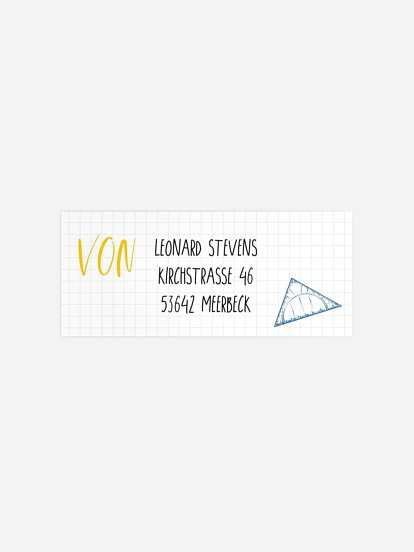 Absenderaufkleber Einschulung Mein Schulheft