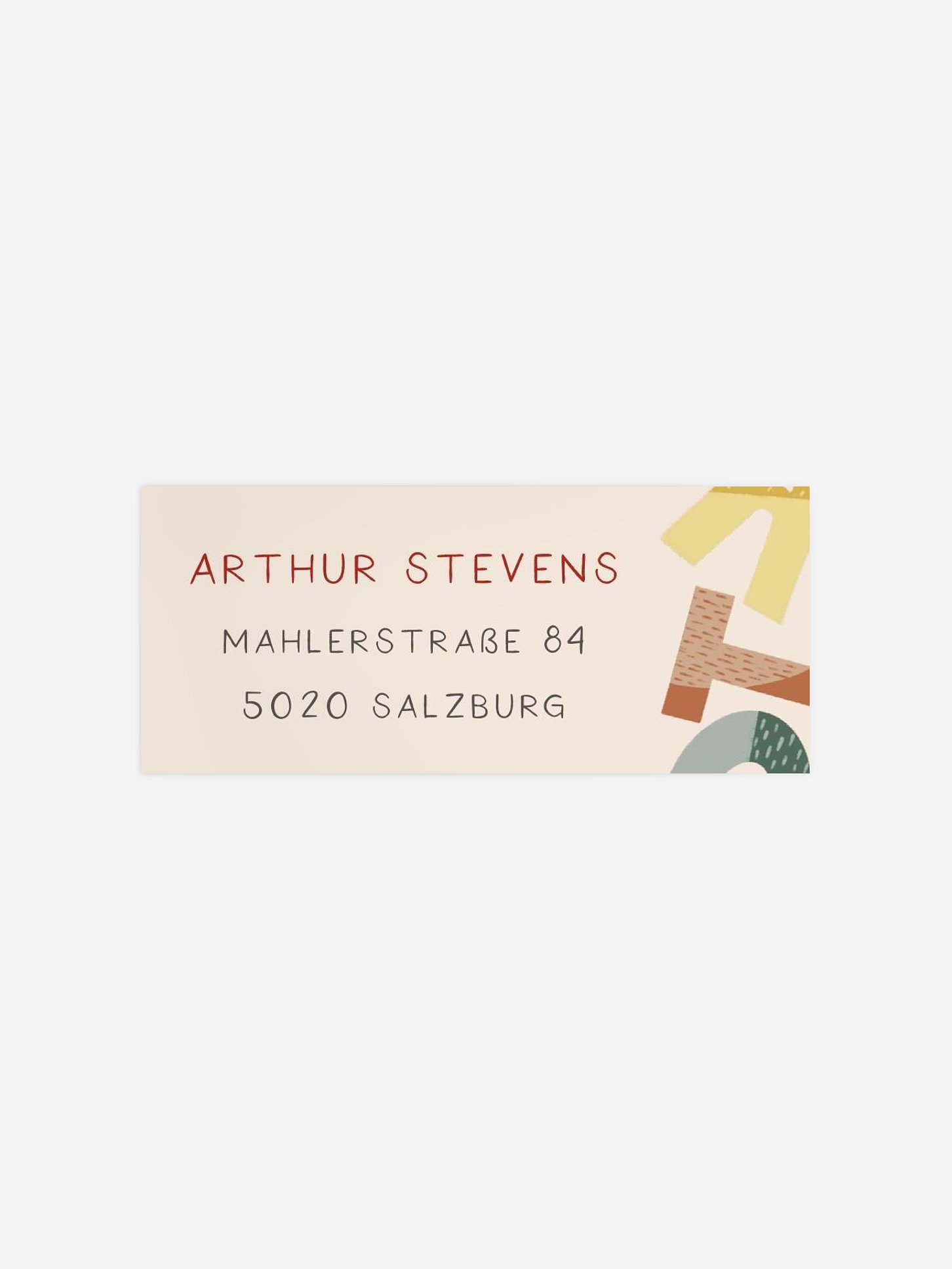 Absenderaufkleber Einschulung ABC