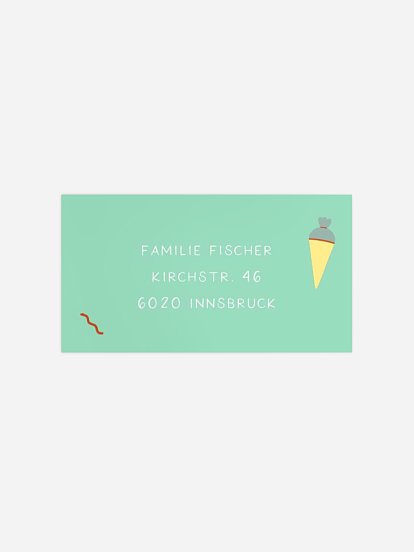 Empfängeraufkleber Einschulung Meine Einschulung