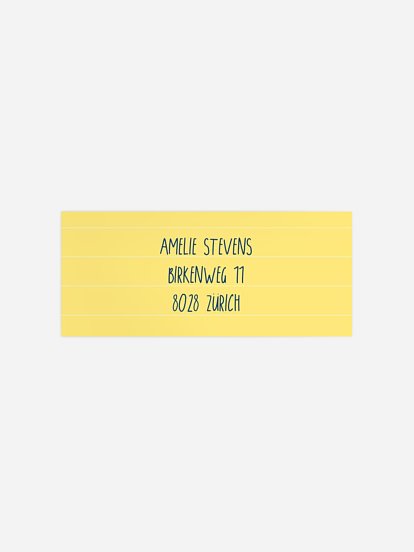 Absenderaufkleber Einschulung Buntes ABC