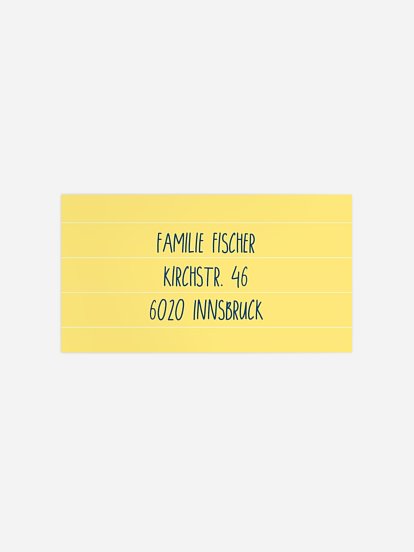 Empfängeraufkleber Einschulung Buntes ABC