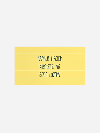 Empfängeraufkleber Einschulung Buntes ABC