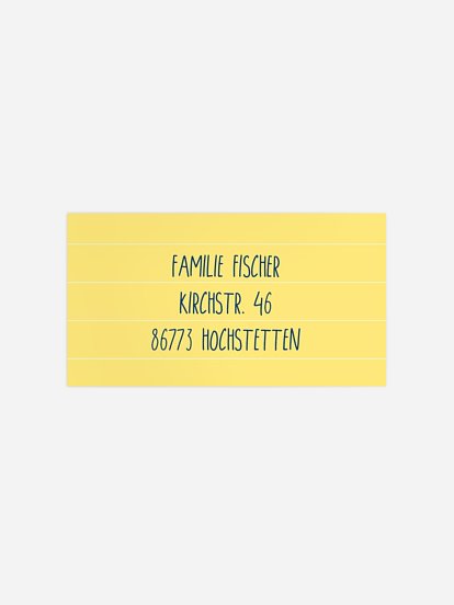 Empfängeraufkleber Einschulung Buntes ABC