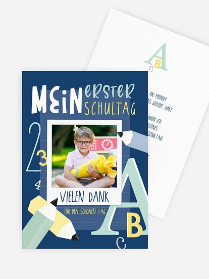 Danksagung Einschulung Buntes ABC