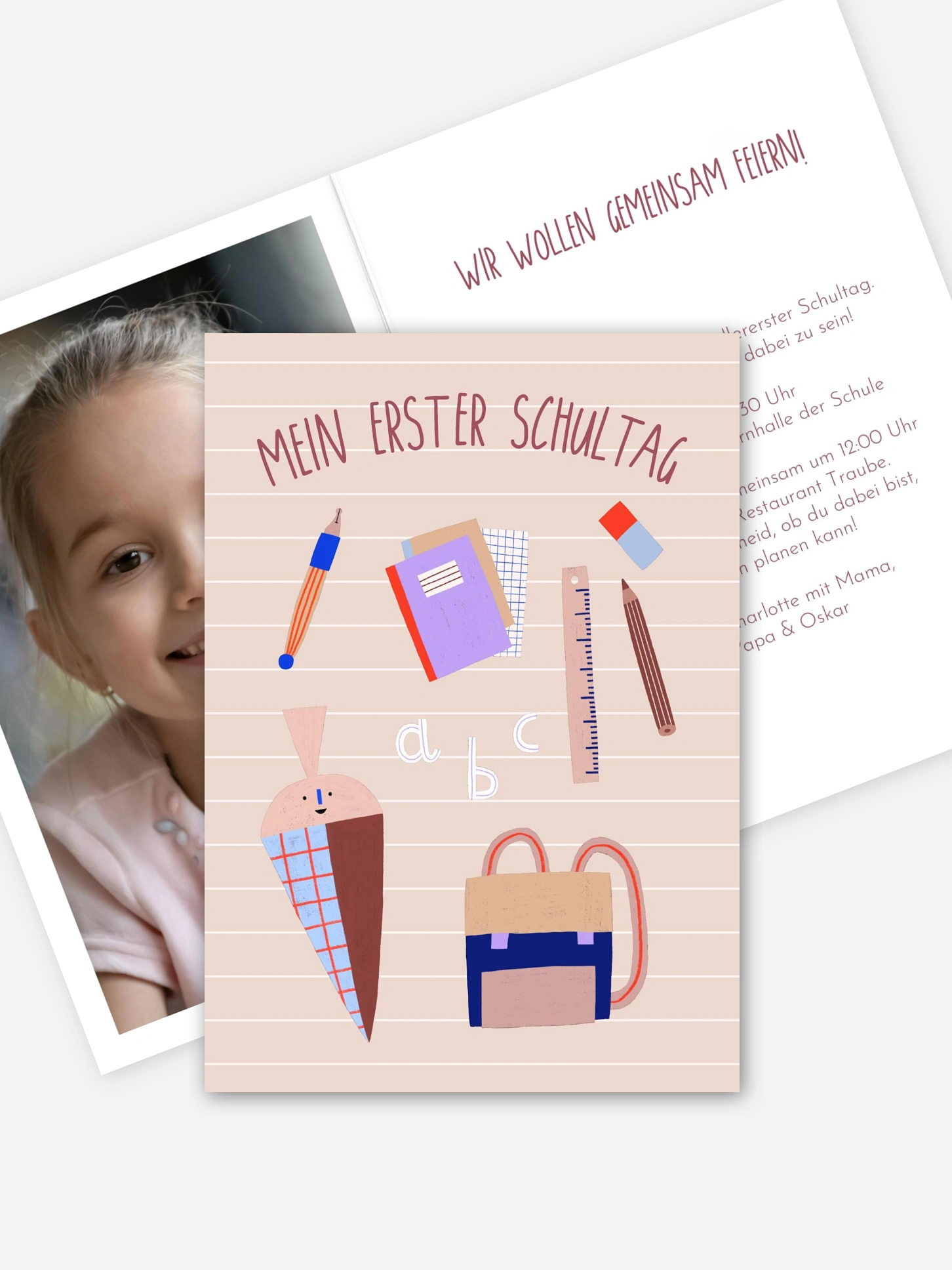 Einladung Einschulung Schulranzen