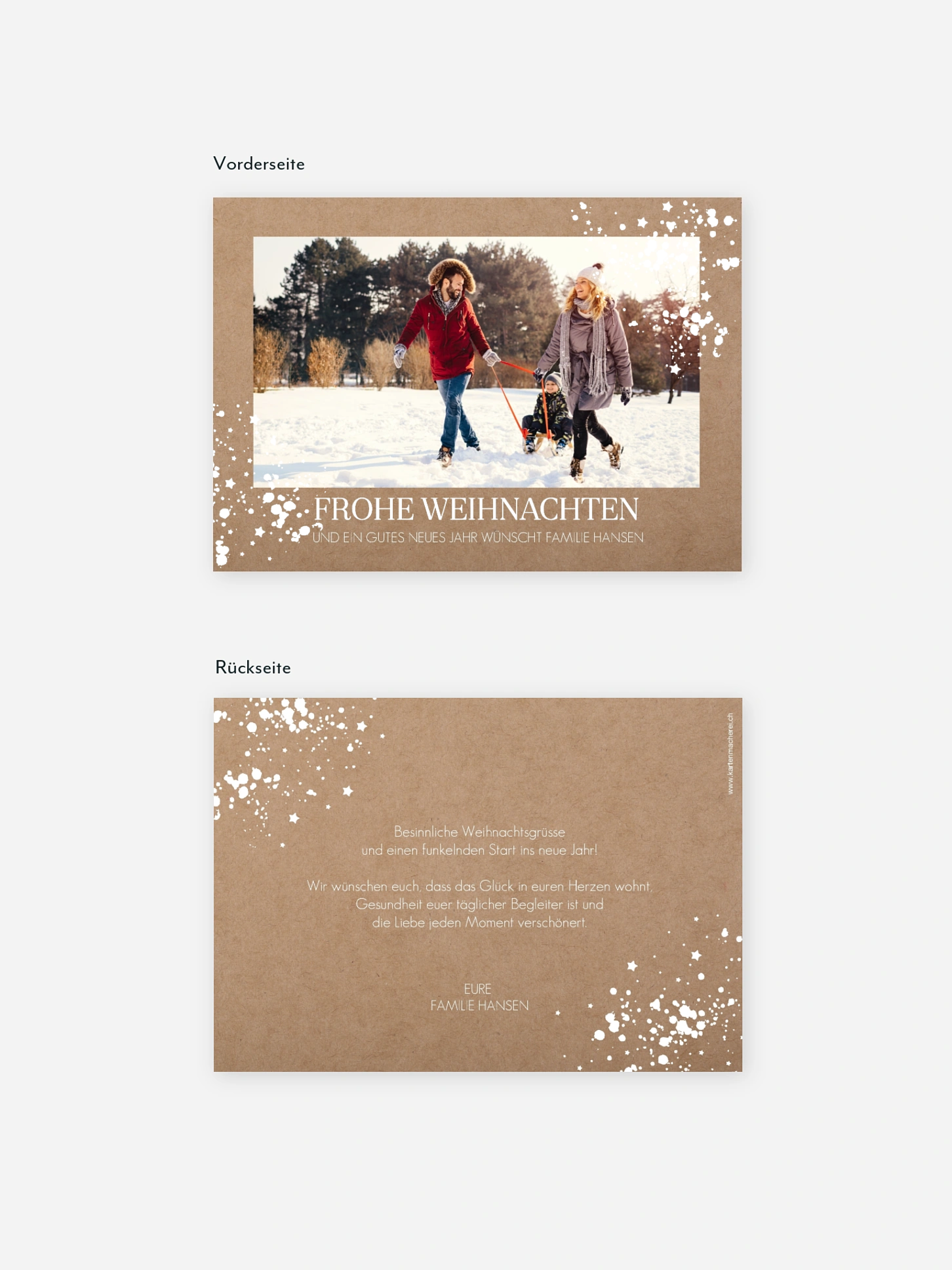 Weihnachtskarte Sparkle Time