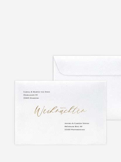 Bedruckte Umschläge Weihnachten Lovely Calligraphy