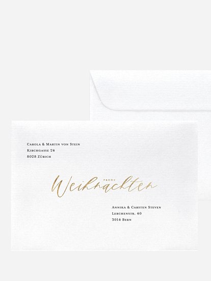 Bedruckte Umschläge Weihnachten Lovely Calligraphy