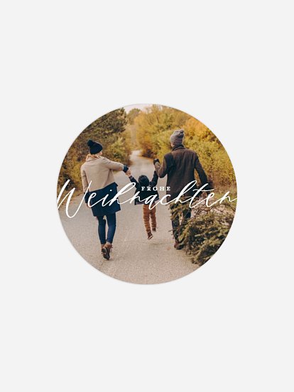 Geschenkaufkleber Weihnachten Lovely Calligraphy