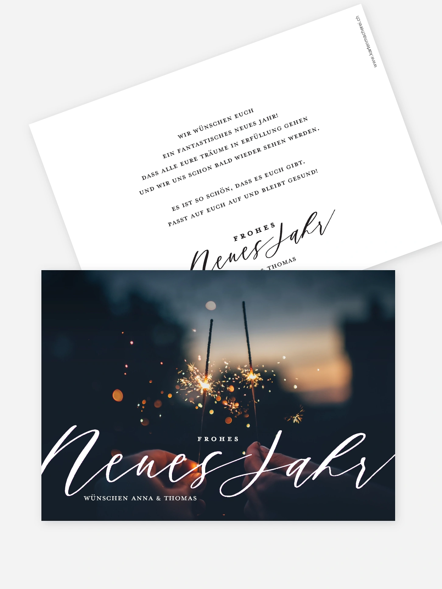 Neujahrskarten Lovely Calligraphy