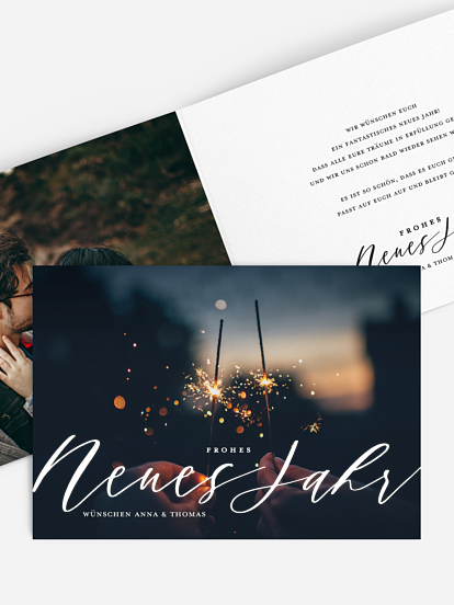 Neujahrskarten Lovely Calligraphy