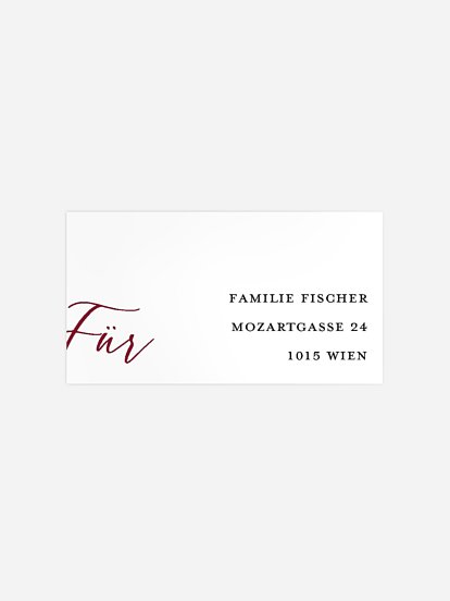 Empfängeraufkleber Weihnachten Lovely Calligraphy