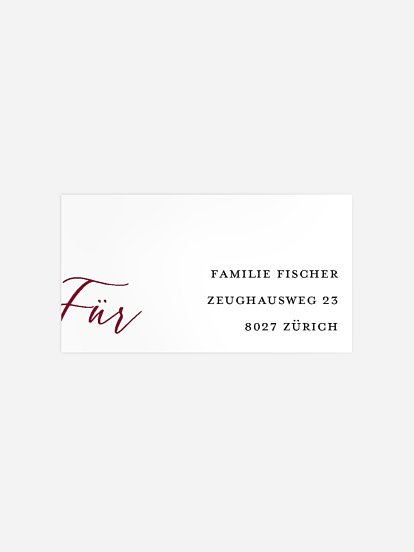 Empfängeraufkleber Weihnachten Lovely Calligraphy