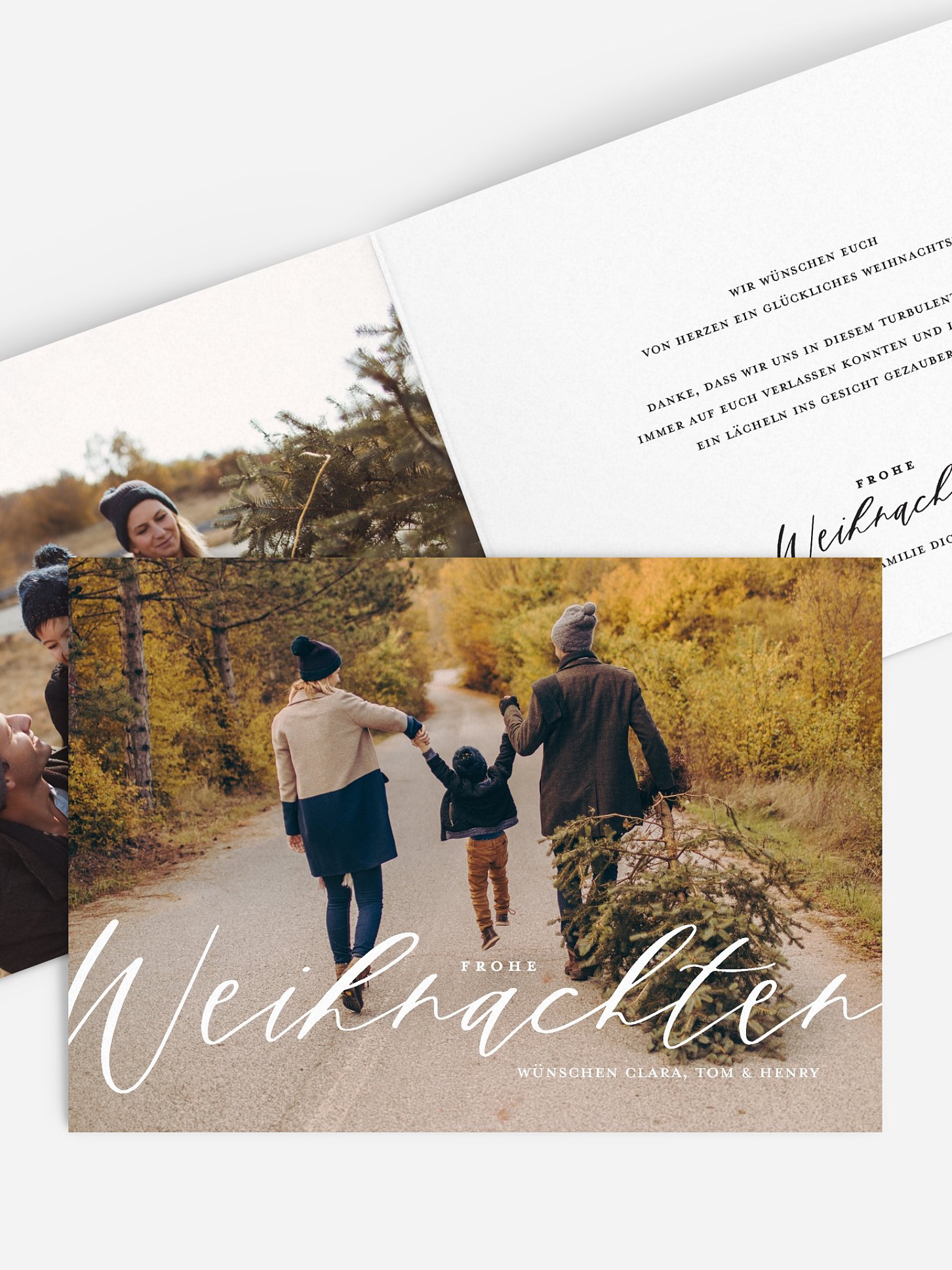 Weihnachtskarte Lovely Calligraphy