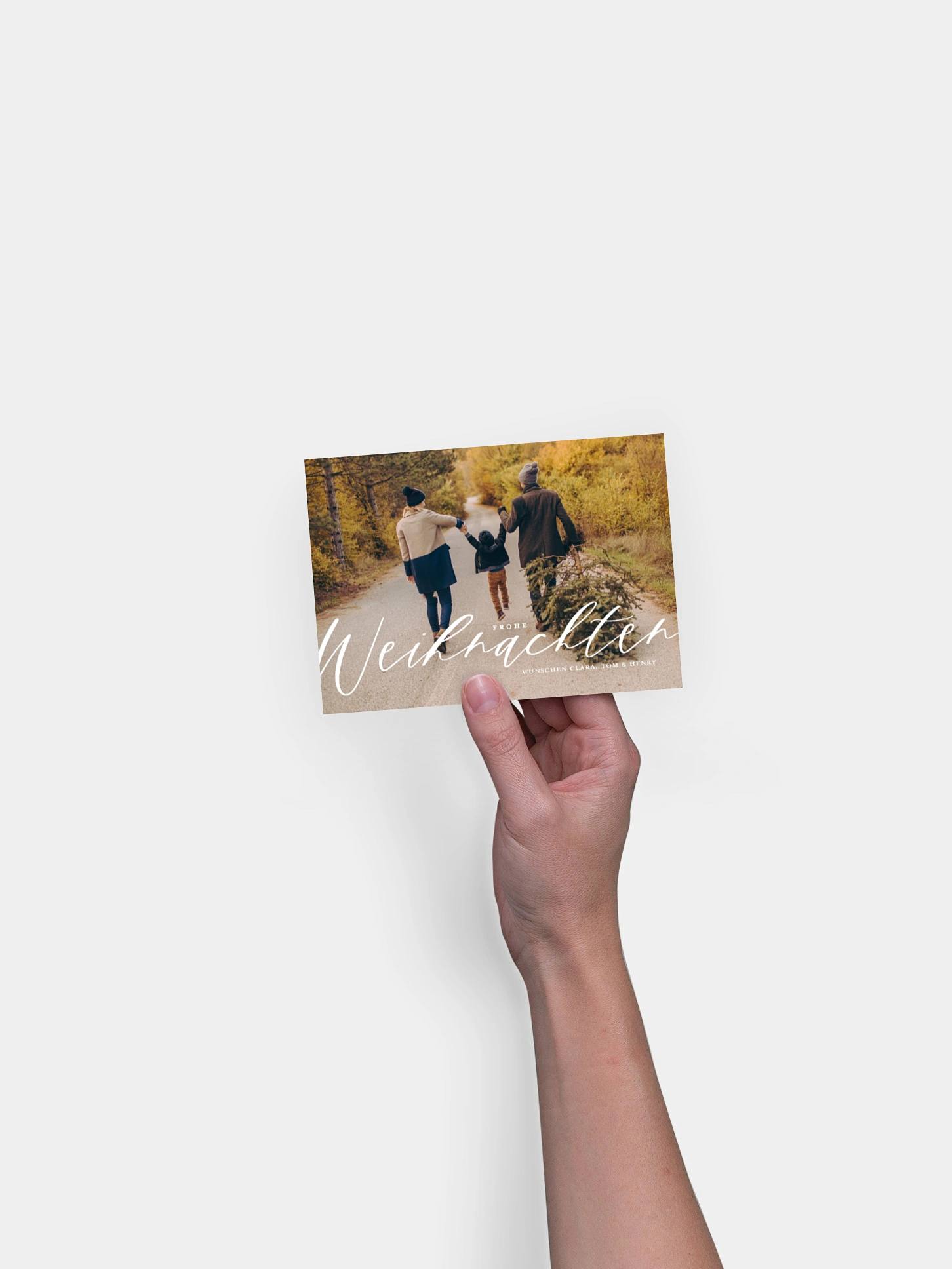 Weihnachtskarte Lovely Calligraphy