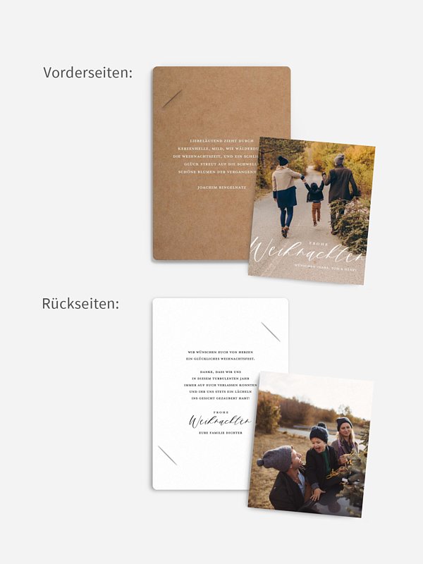 Weihnachtskarte Lovely Calligraphy