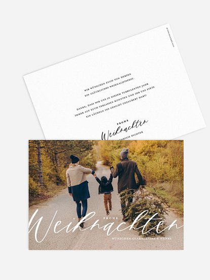 Weihnachtskarte Lovely Calligraphy