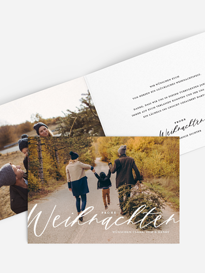 Weihnachtskarte Lovely Calligraphy