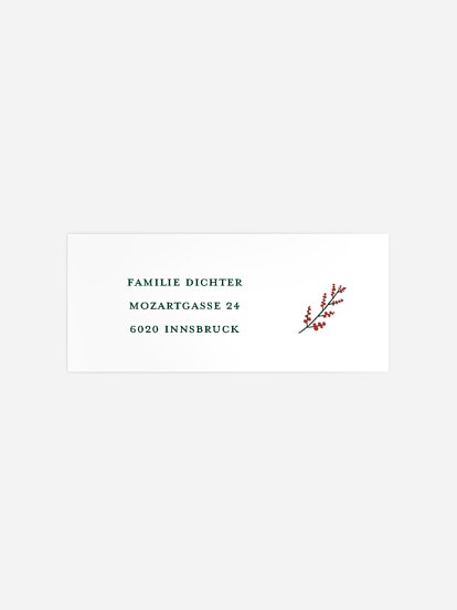 Absenderaufkleber Weihnachten Festfreude