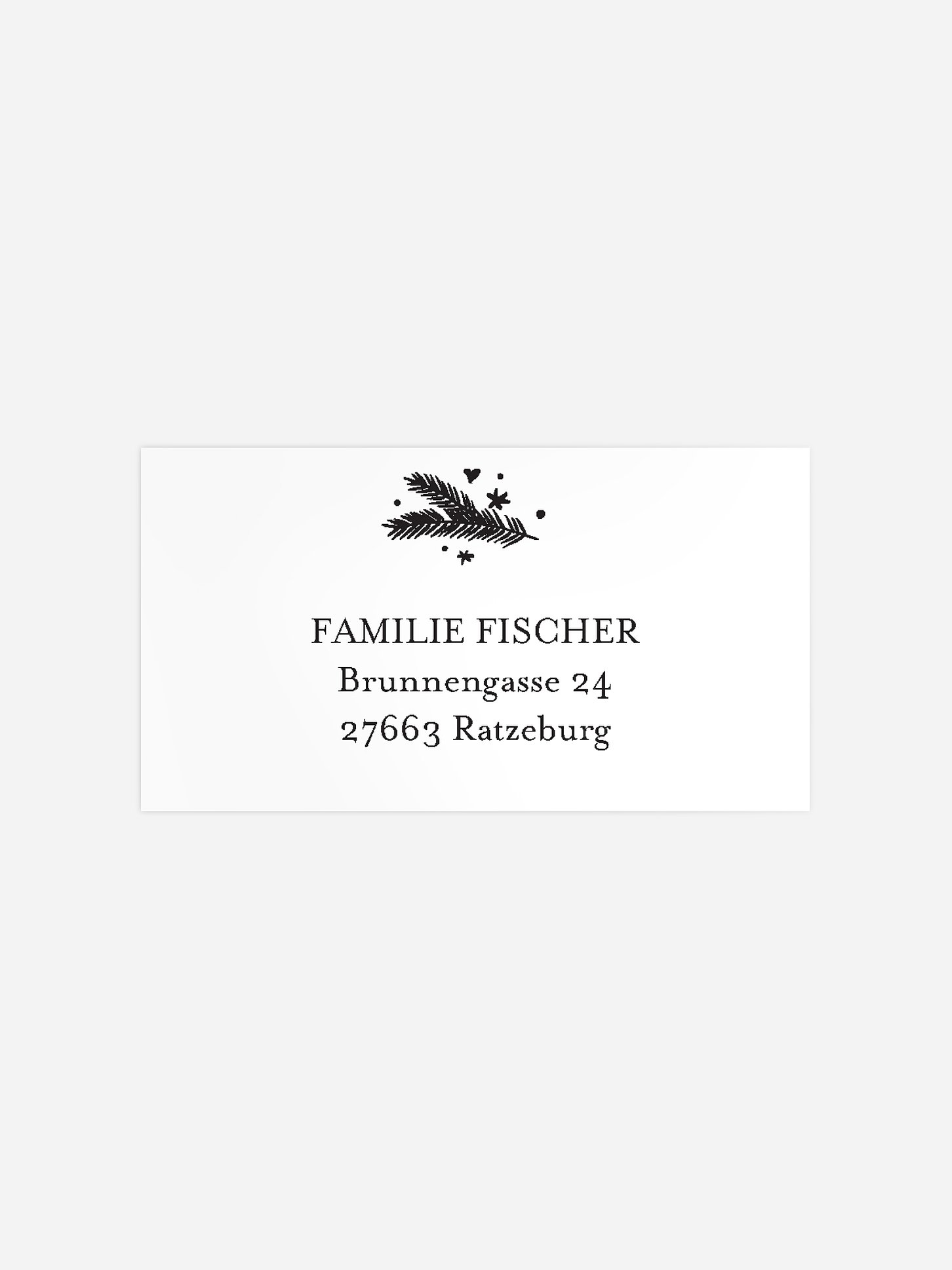 Empfängeraufkleber Weihnachten Holiday Spirit