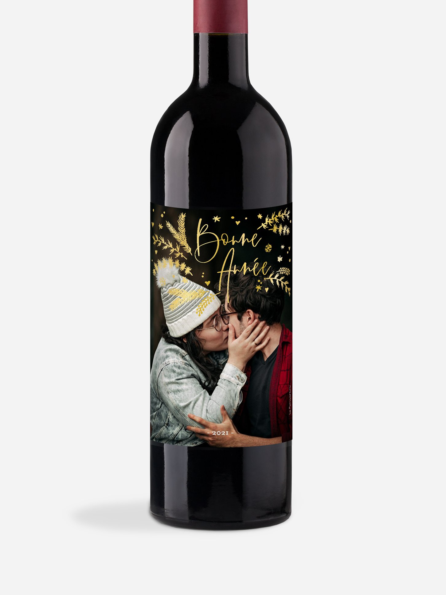 Étiquette pour bouteille Voeux d'amour