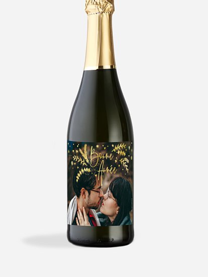 Étiquette pour bouteille Voeux d'amour